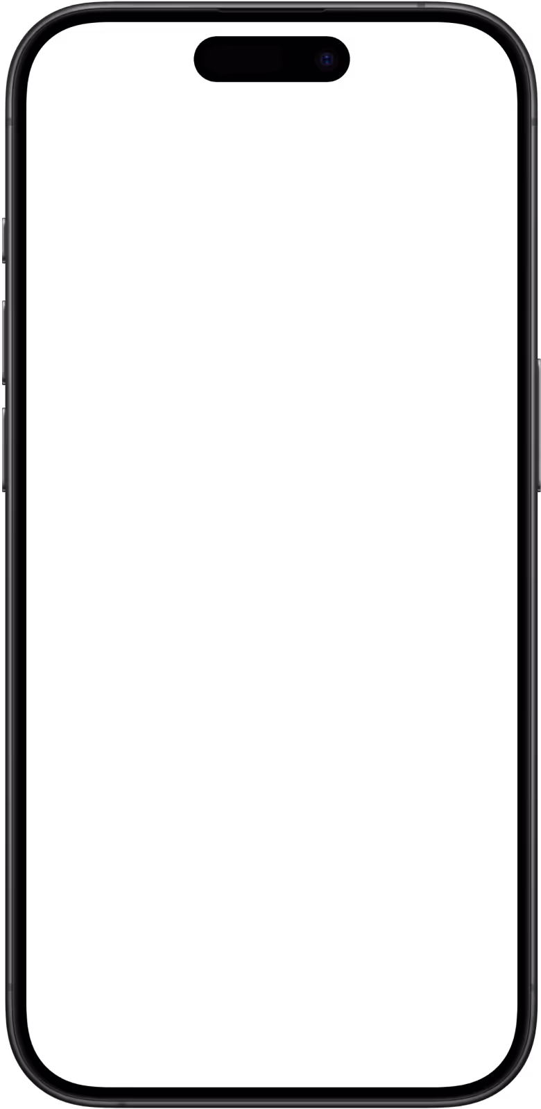 Black smartphone front frame overlay